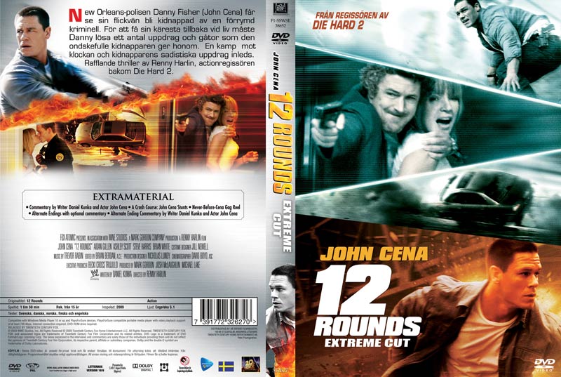 پوستر دی وی دی فیلم ۱۲ راند 12 Rounds 2009