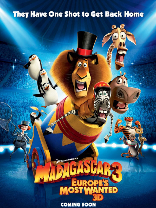 انیمیشن ماداگاسکار 3: تحت تعقیب در اروپا Madagascar 3: Europe’s Most Wanted 2012